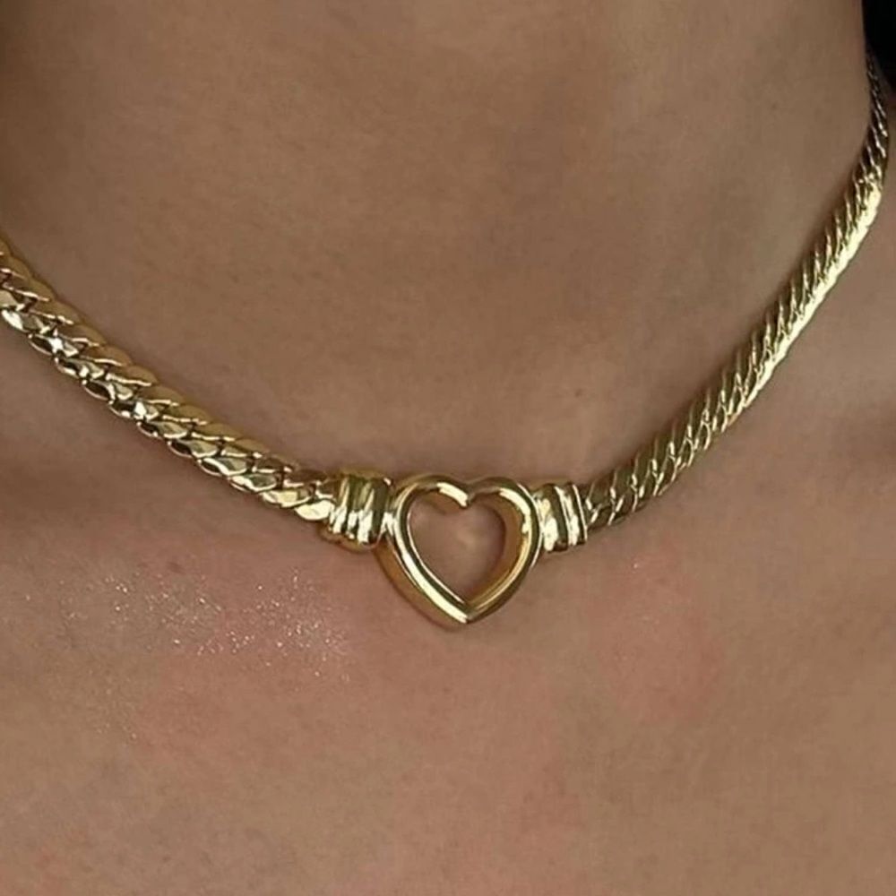 trendy heart necklace  A243